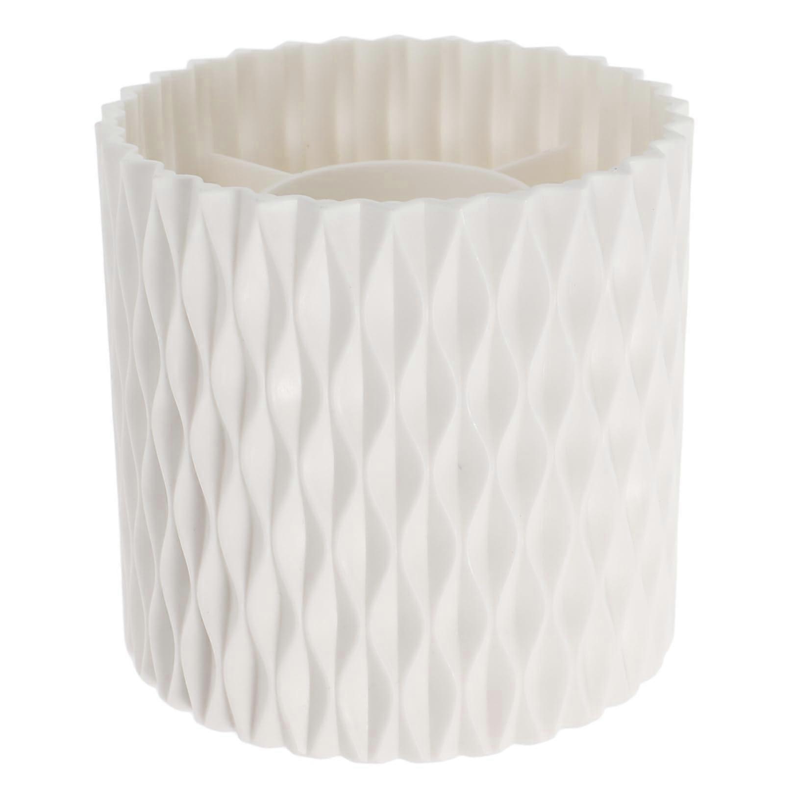 Rotating Makeup Brush Holder with 360° Rotation SpaceSaving MultiPurpose Plastic Organizer