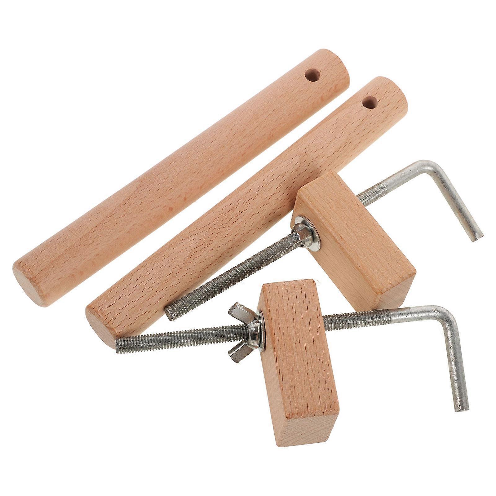 Bracelet Maker Craft Tool Kit with Wood Frame for DIY Use Orange Color 2pcs