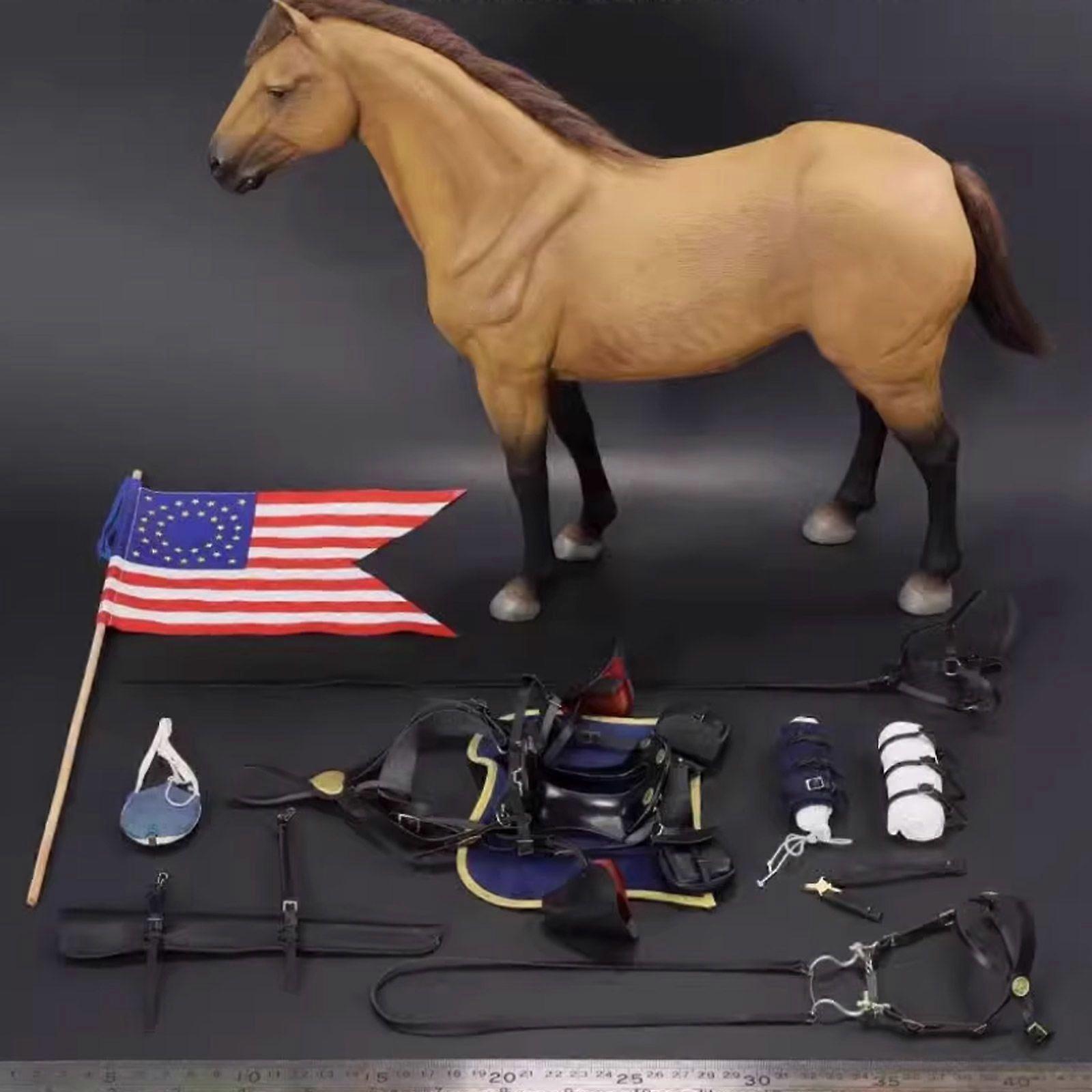 DID E60076 1/6 Scale Brown War Horse Standing Model Figure Accessory