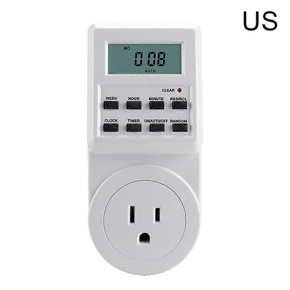 Digital Weekly Programmable Electrical Wall Plug-in Power Socket Timer Switch Outlet Time Clock Power Supply Accessories