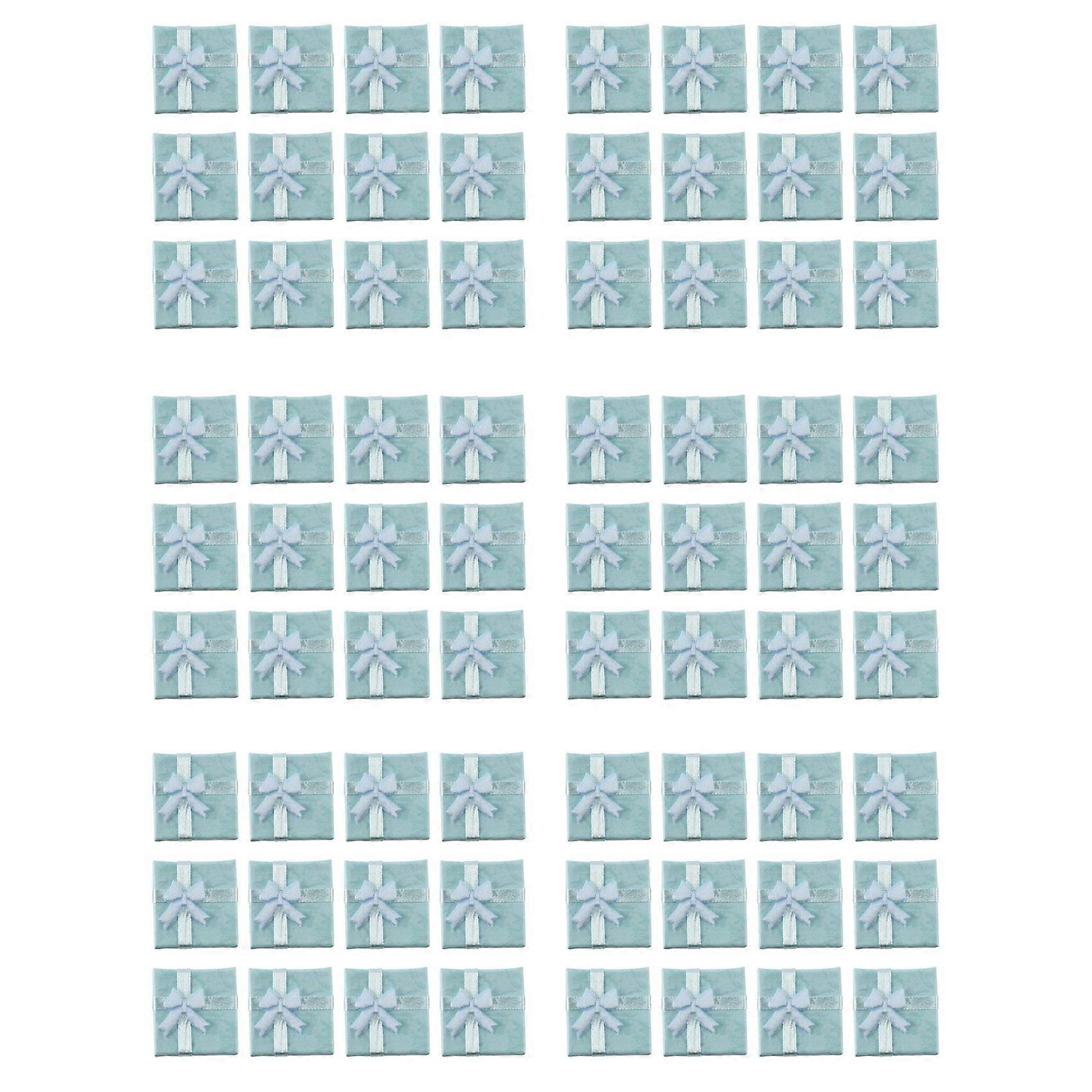 72Pcs BlueJewelry Ring Earrings Bangle Gift Boxes Cutely Small Gift Box