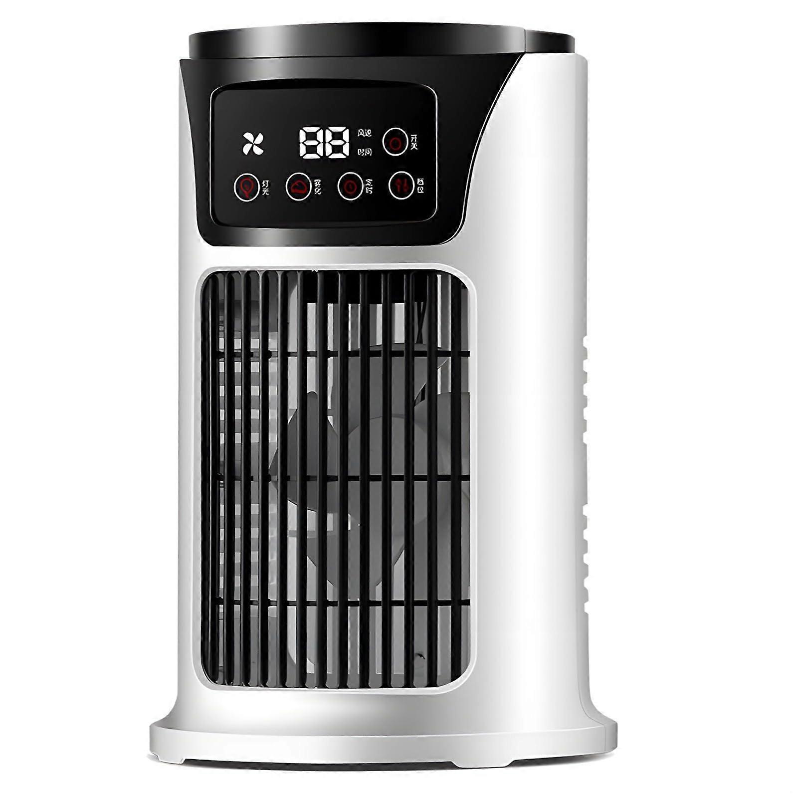Portable Air Cooler with Spray Function, 6 Speeds, USB Powered, Mood Lighting, Timer for Home and Office