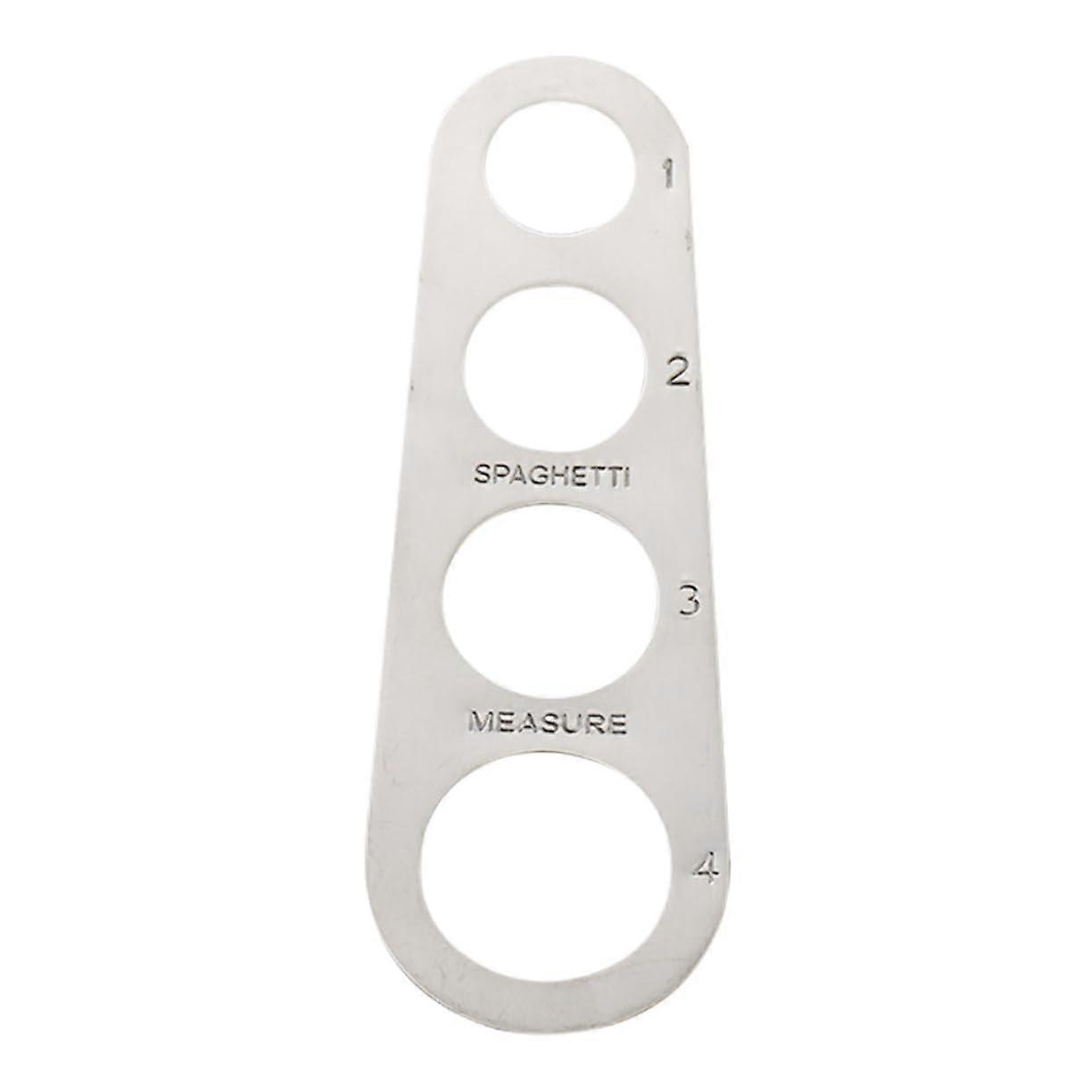 Stainless Steel Spaghetti Measuring Tool, 4Hole Pasta Portion Ruler for Accurate Kitchen Serving