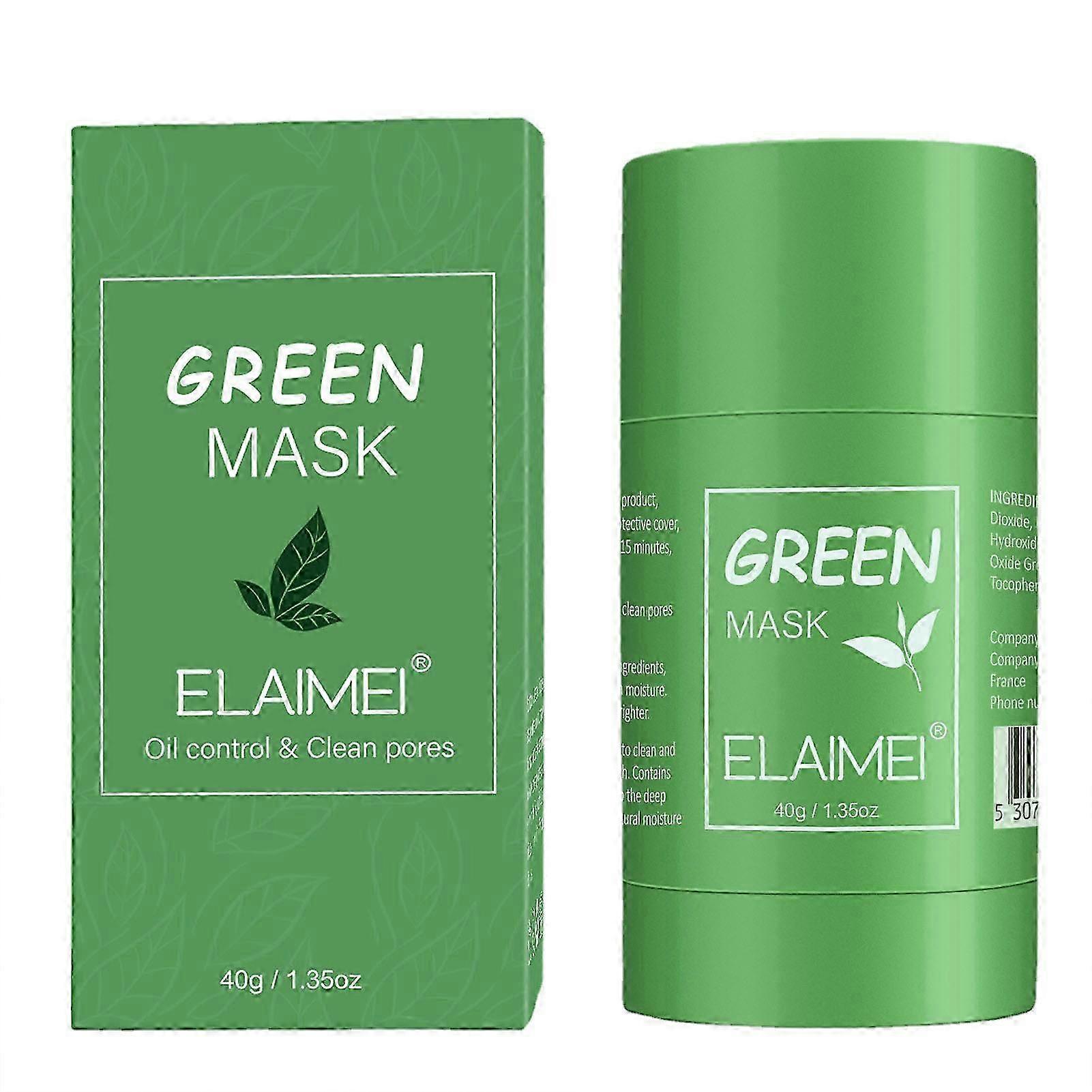 2025 Deeply Clean Solid Green Mask with Green Tea And Natural Ingredients