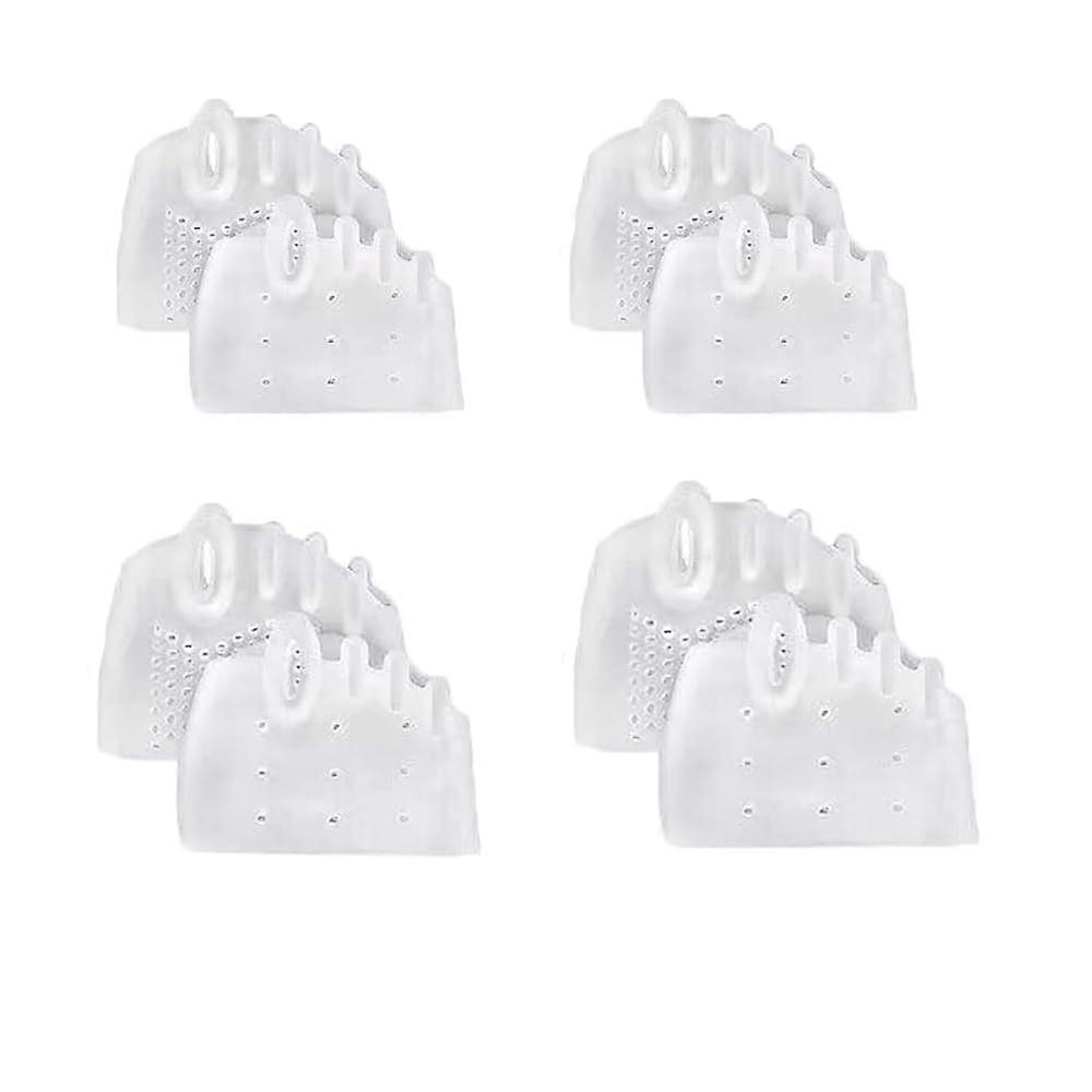 Toe Separators 4 Pairs Breathable Silicone Toe Spacers for Foot Alignment and Bunion Relief