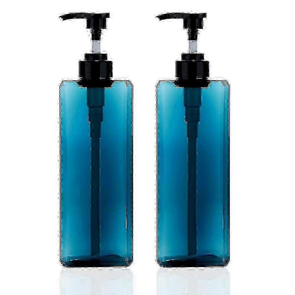 2025 2pack 1000ml Pump Bottle Dispenser Refillable Square Dispenser Empty Pump Bottle For