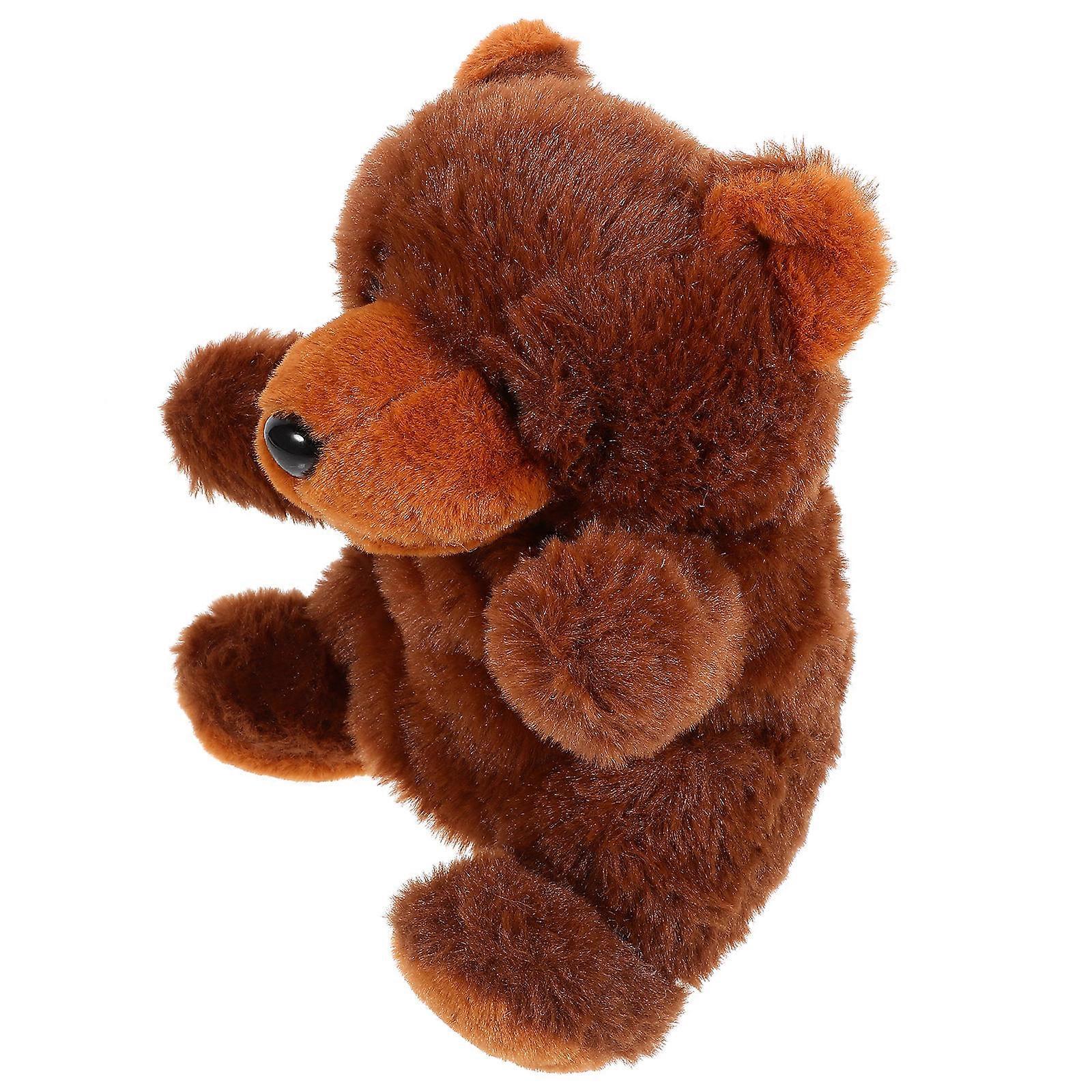 Brown Bear Hand Puppet Toy for Playing Plush Animal Puppet