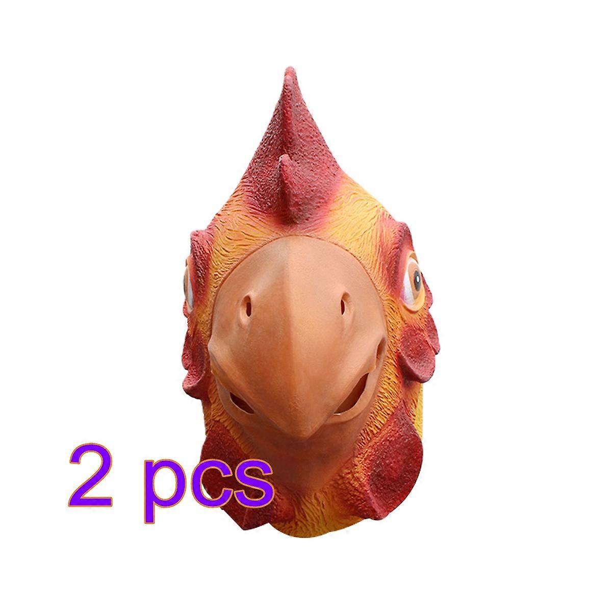 Dancing Party Mask Rooster Shaped Headgear for Party Use 2Pcs