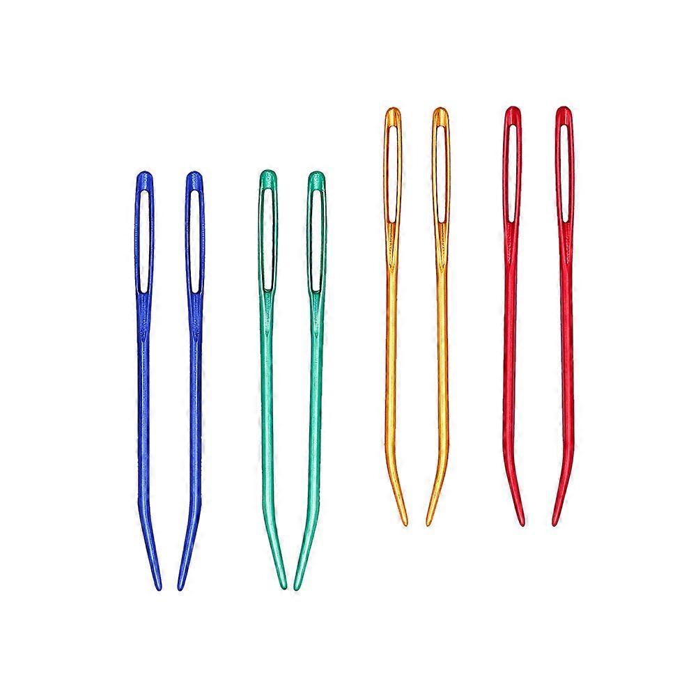 Bending Head Needles Aluminium Large Hole Needle for Knitting 8Pcs