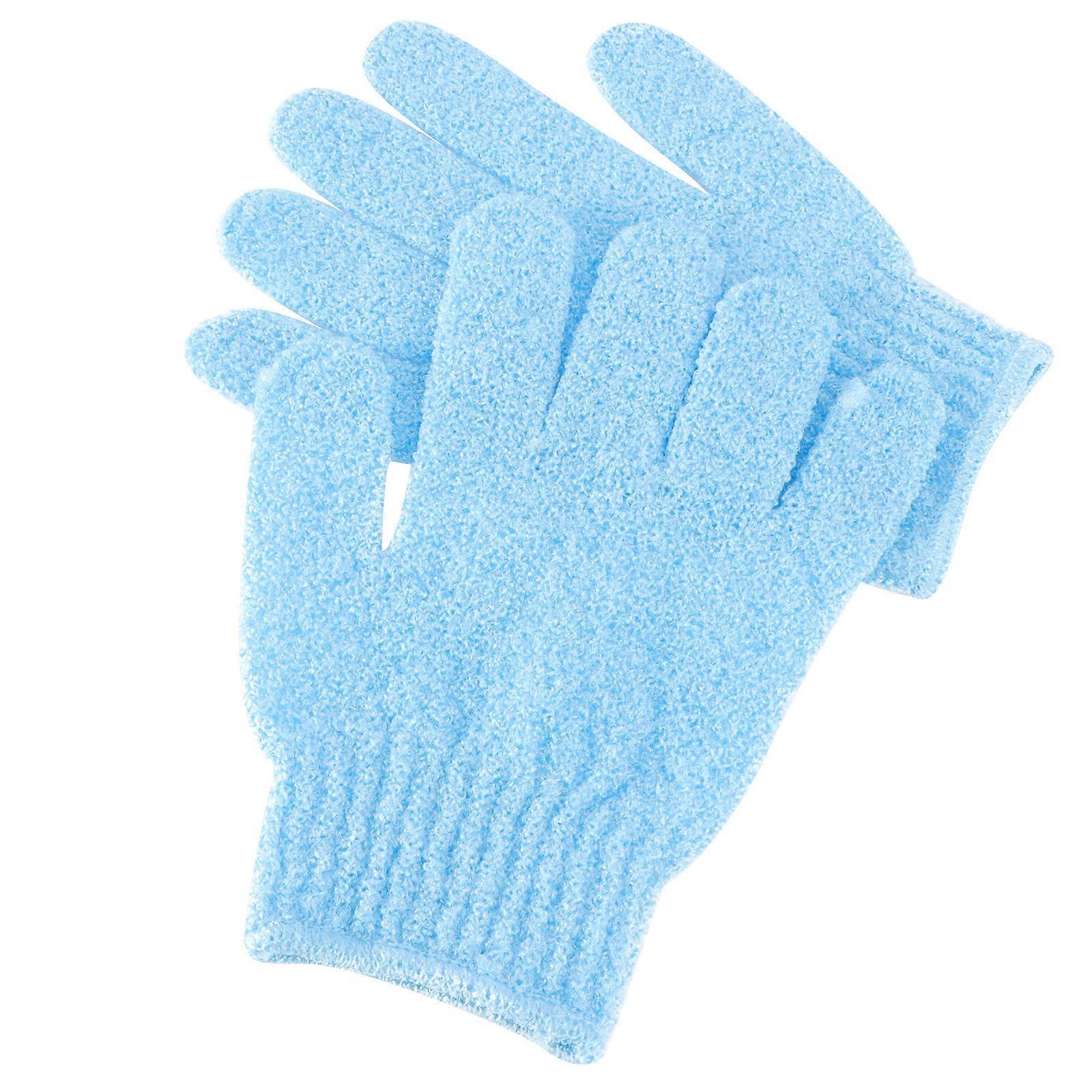 2Pair Five Finger Bath Glove for Exfoliating Shower Scrubber Mitts