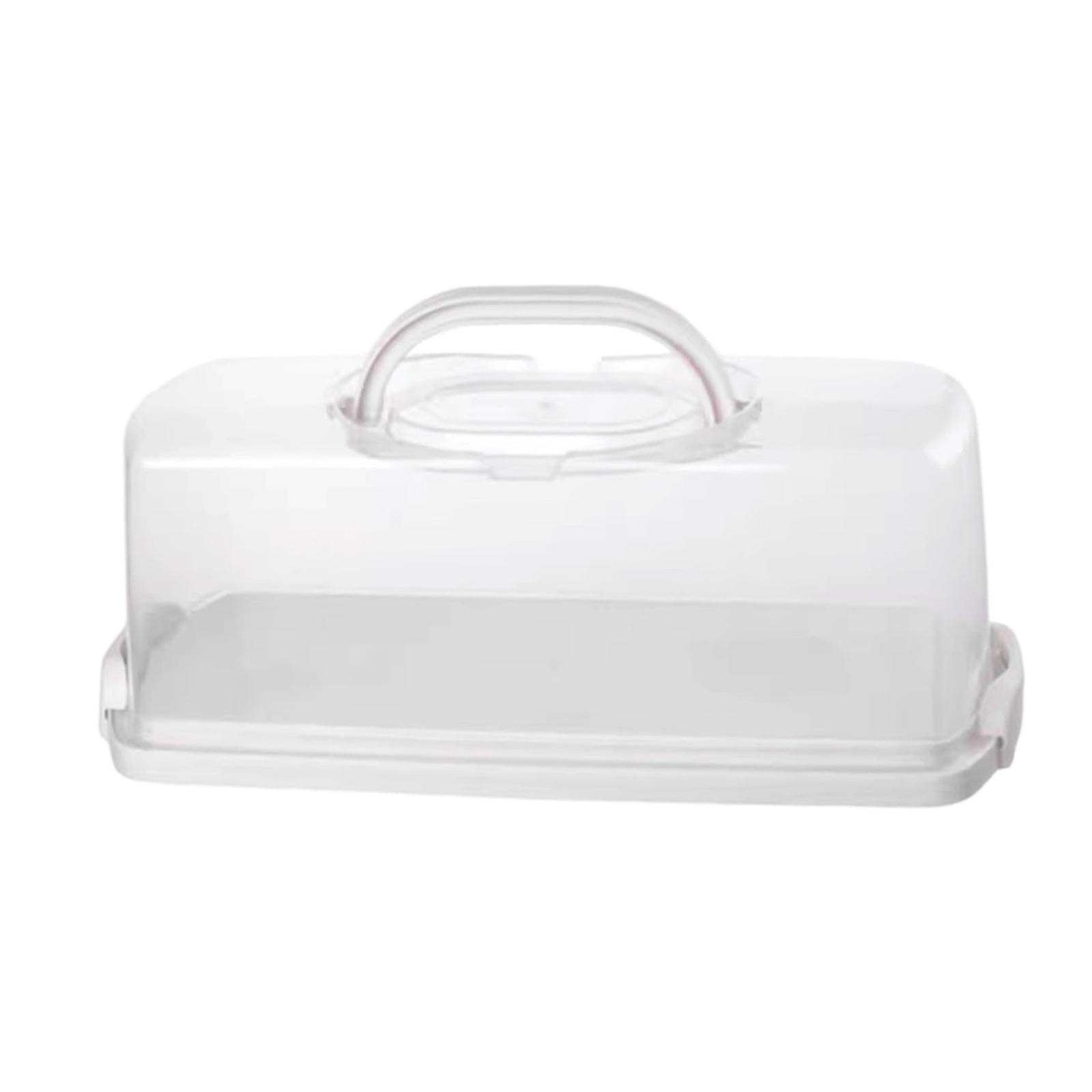 Rectangular Bread Box Food Storing with Clear Lid,Versatile Loaf Cake Storage