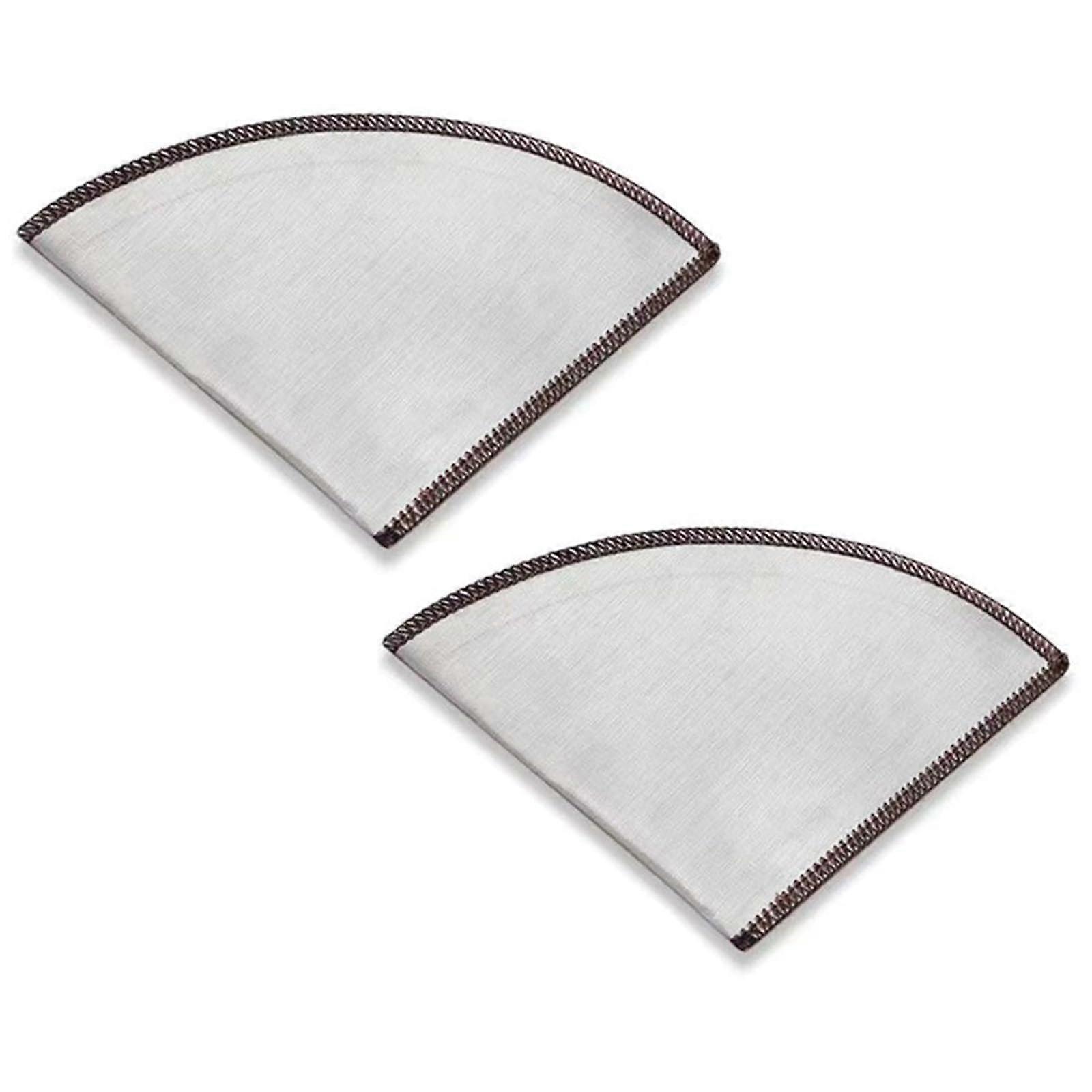 2Pcs Stainless Steel Coffee Filter Cone, Reusable Mesh Dripper for Residue Pour Over Brewing