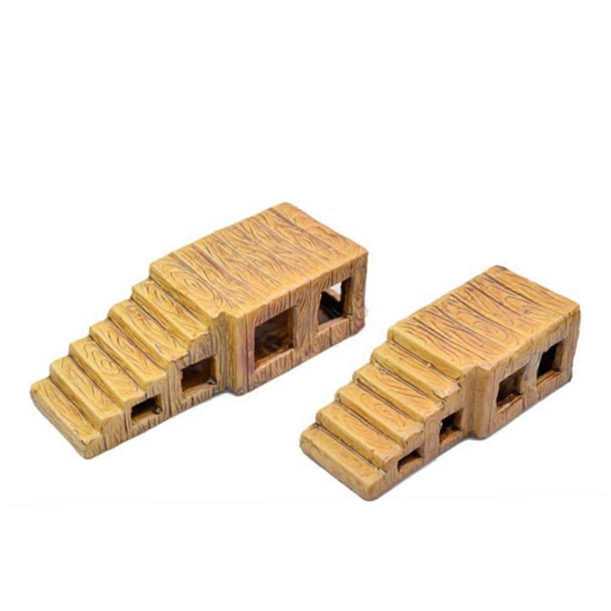 Ceramic Turtle Basking Platform with Climbing Ramp for Aquarium, Easy Clean EcoFriendly Design