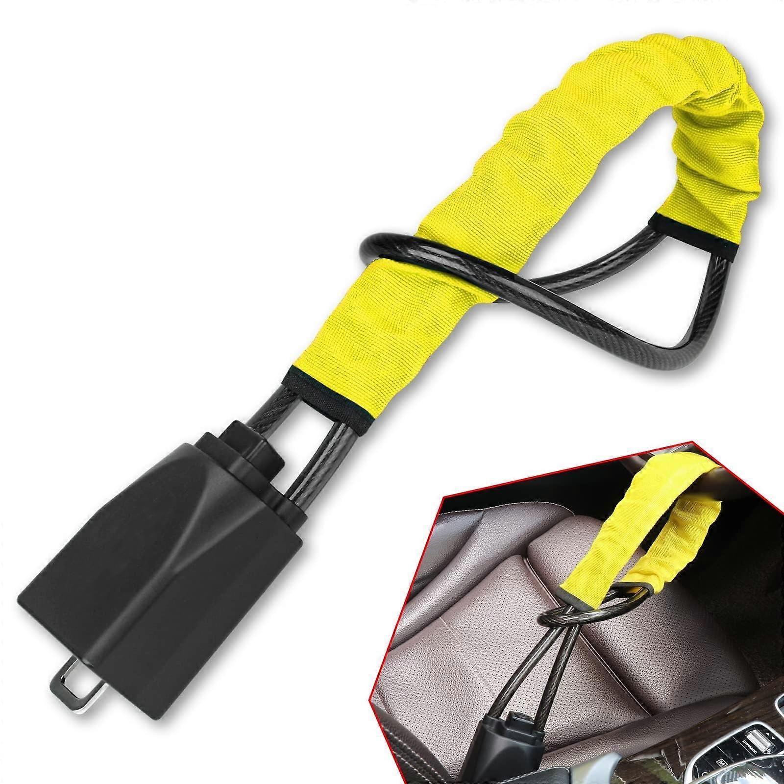 Car Steering Wheel Lock AntiTheft Universal for Ford Transit Custom 2012+ with 3 Keys Yellow