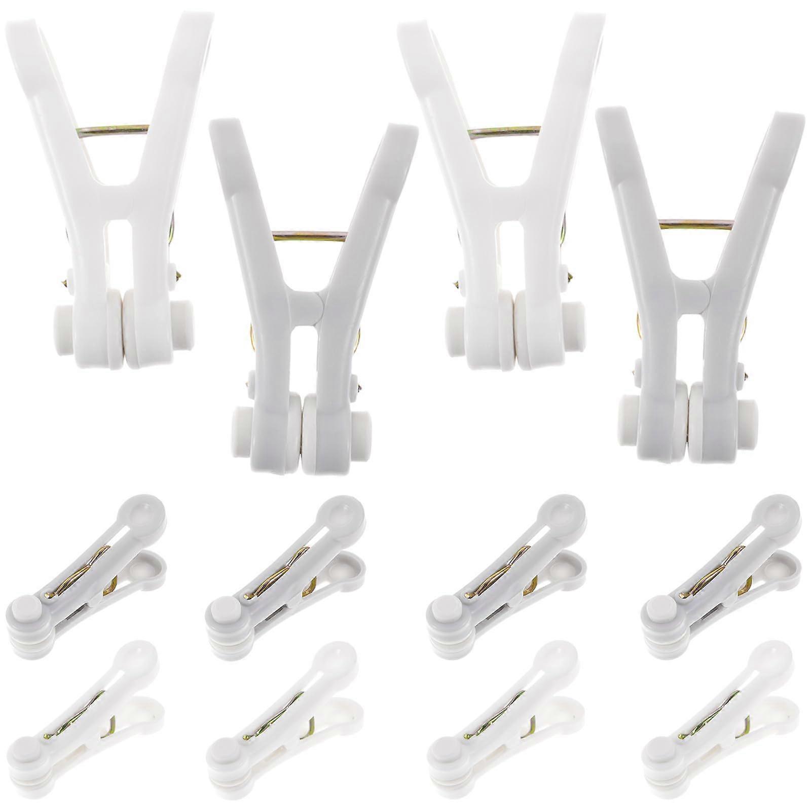16pcs Durable Plastic Clothespins with Secure Windproof Grip for Laundry, Quilts and Blankets