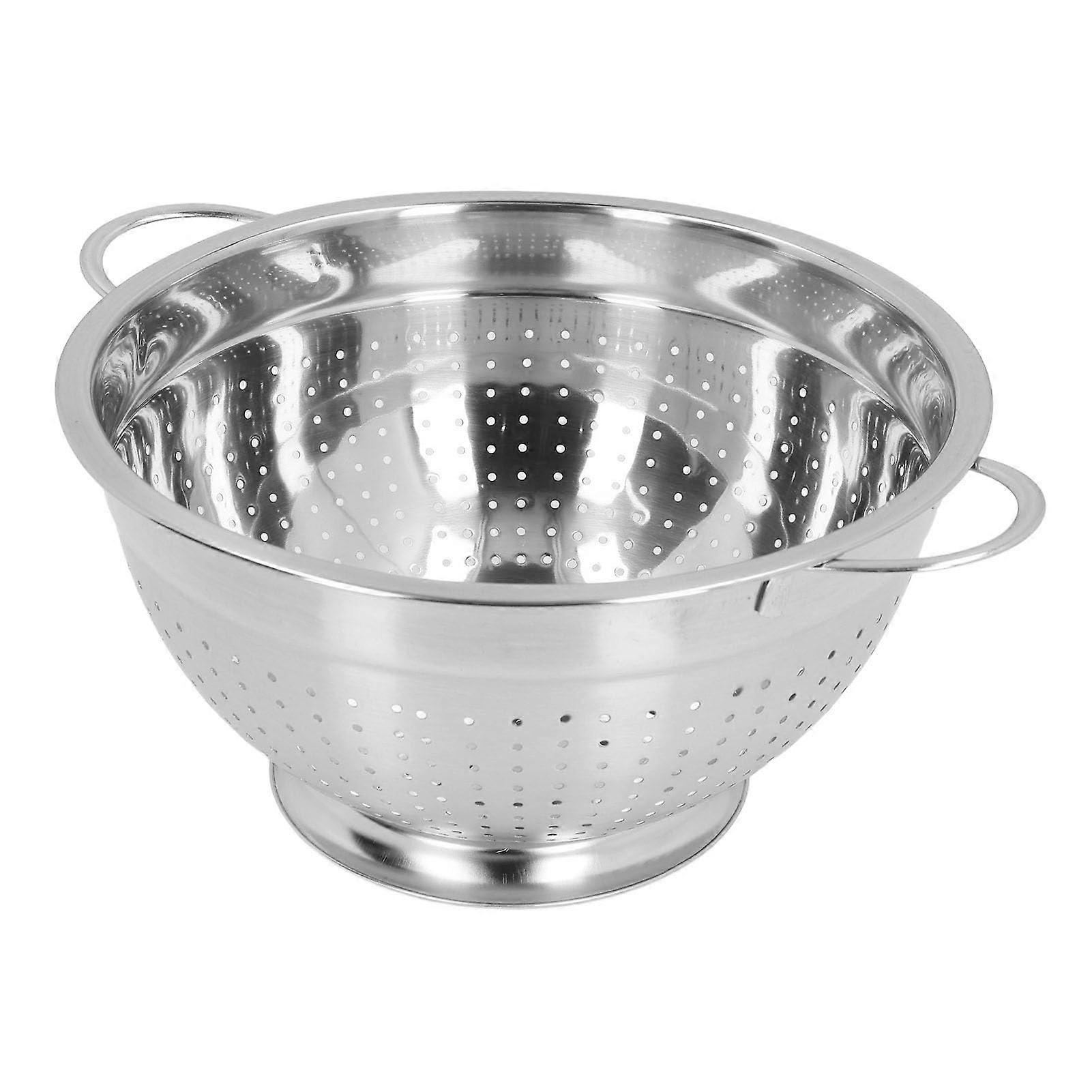 Large Stainless Steel Vegetable Colander Strainer Basket 28cm Heavy Duty Rust Resistant