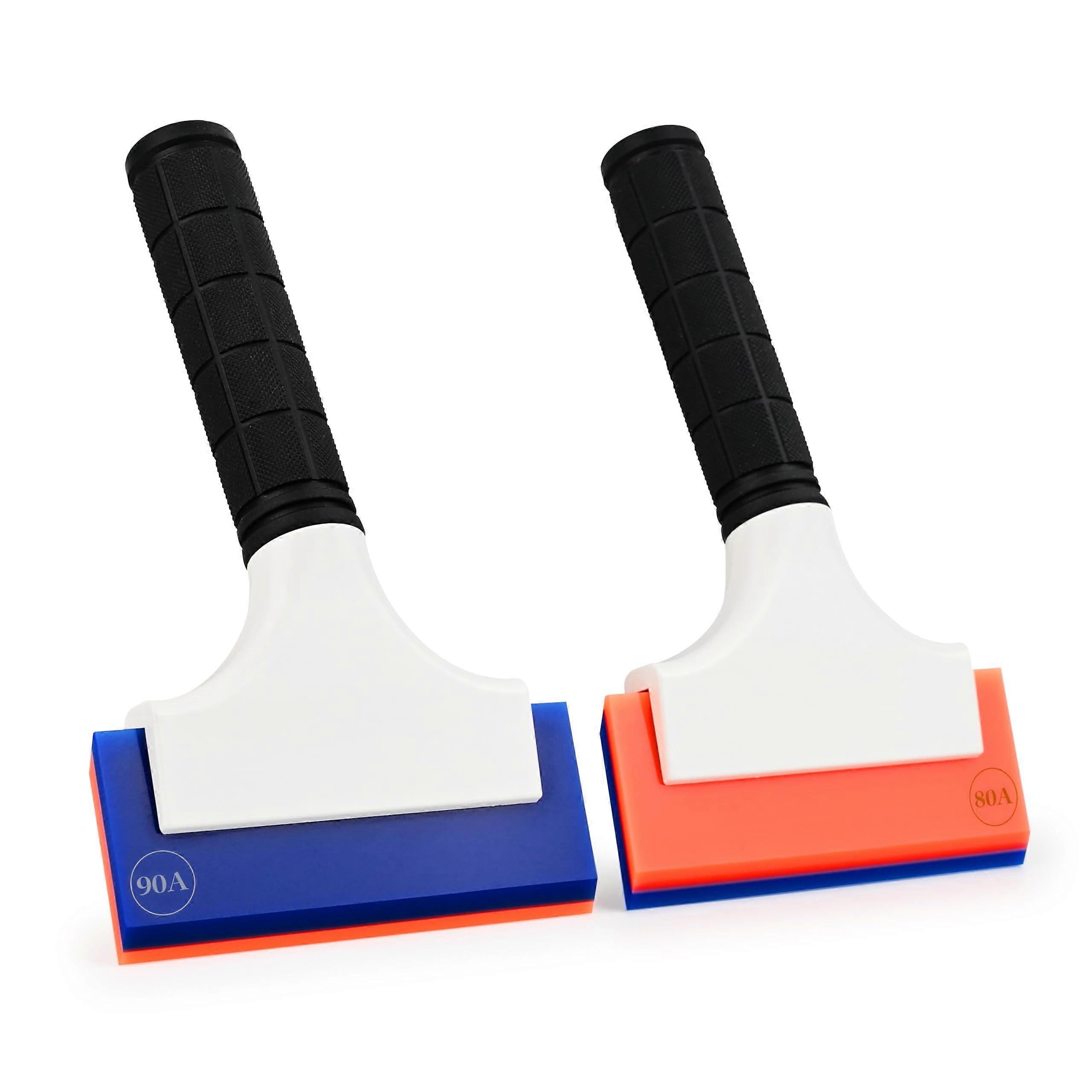 2PCS Window Squeegee with Double Edge Rubber Blade, 5Inch Car Windshield and Glass Cleaner