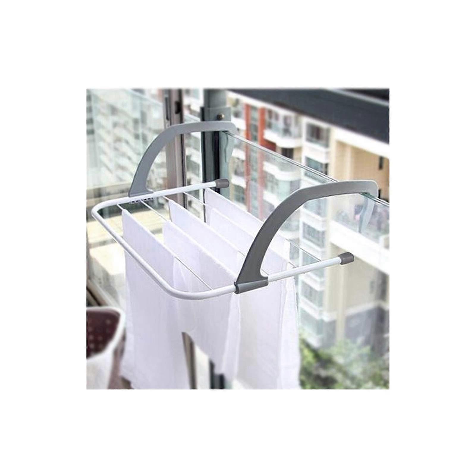 Adjustable Folding Clothes Drying Rack for Radiator Indoor Laundry Airer 50x34cm Light Grey