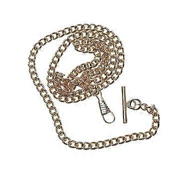 Golden 65cm Total Length Classic Metal Plated Jean Belt Chain for Pocket Watch Holding and Decoratio