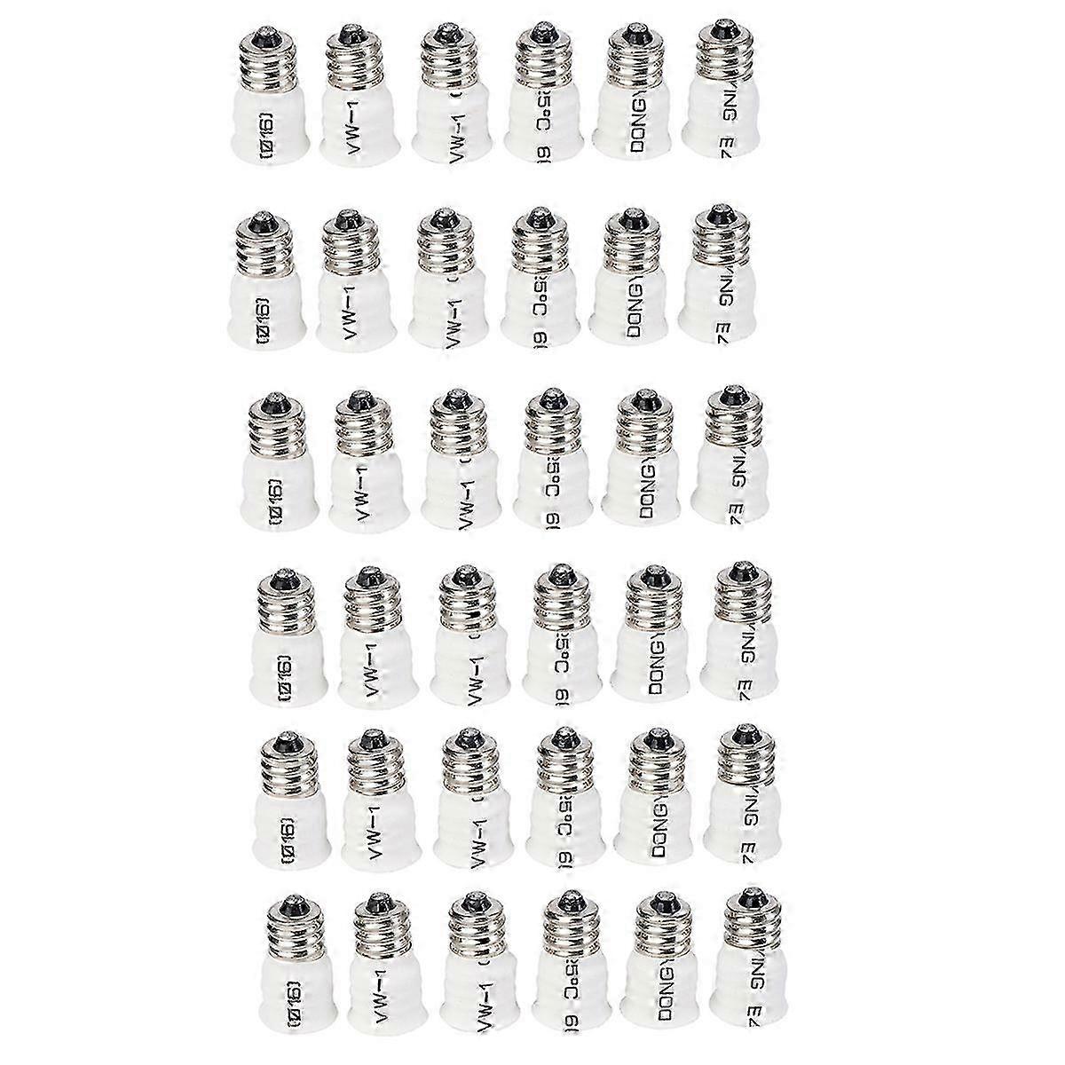 36-Pack E12 to E14 White Bulb Converter LED Light Holder Lamp Adapter Socket Changer High Quality