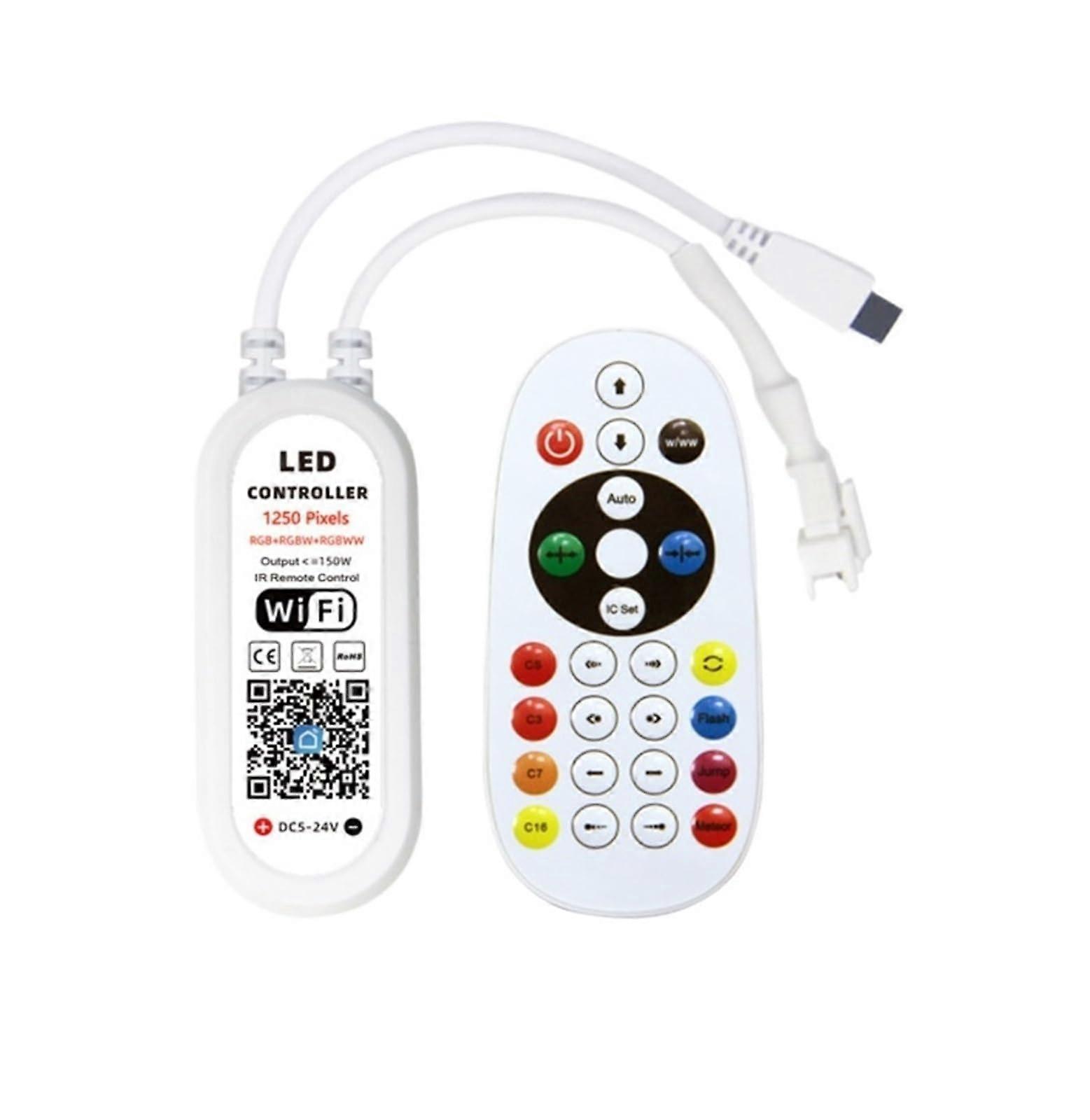 LED Controller WiFi RGB WS2811 WS2812B 5V24V Smart App Control Supports 1250 Pixels