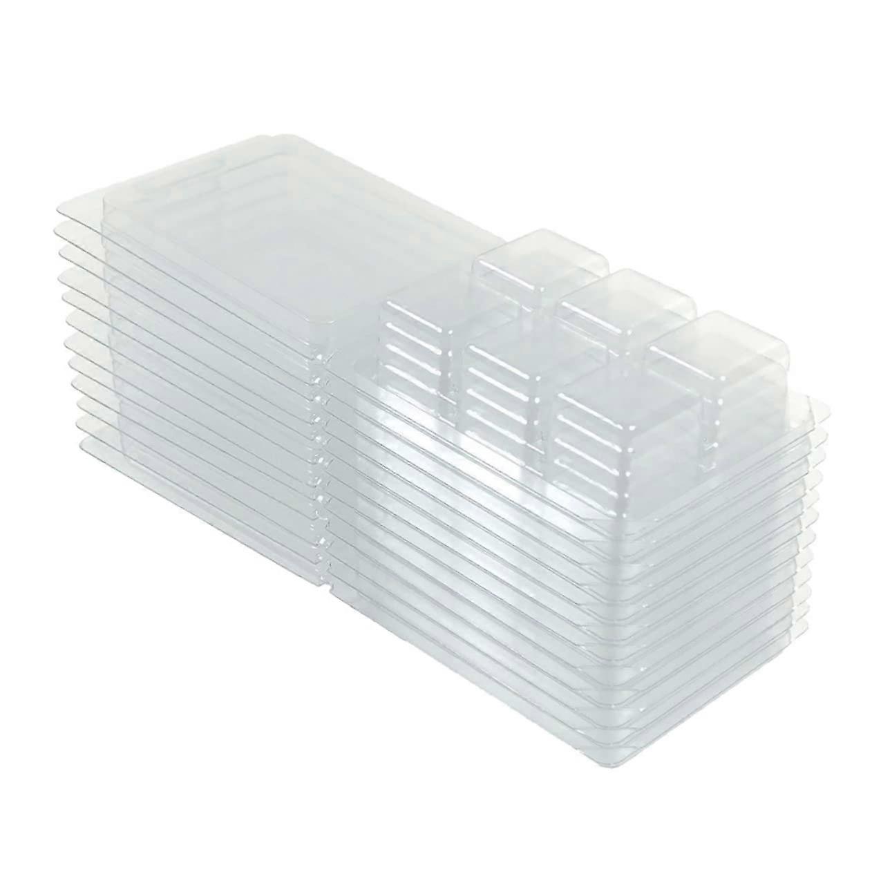 Candle Storage Box Set of 12 with Clear Stackable Design and Quick Access Lid for Small Candles