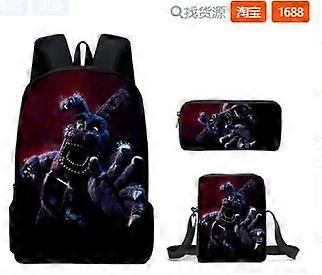 Five Nights Backpack, School Bag, Children's School Bag, Backpack, Men's Backpack, Laptop Backpack, Three-piece Backpack