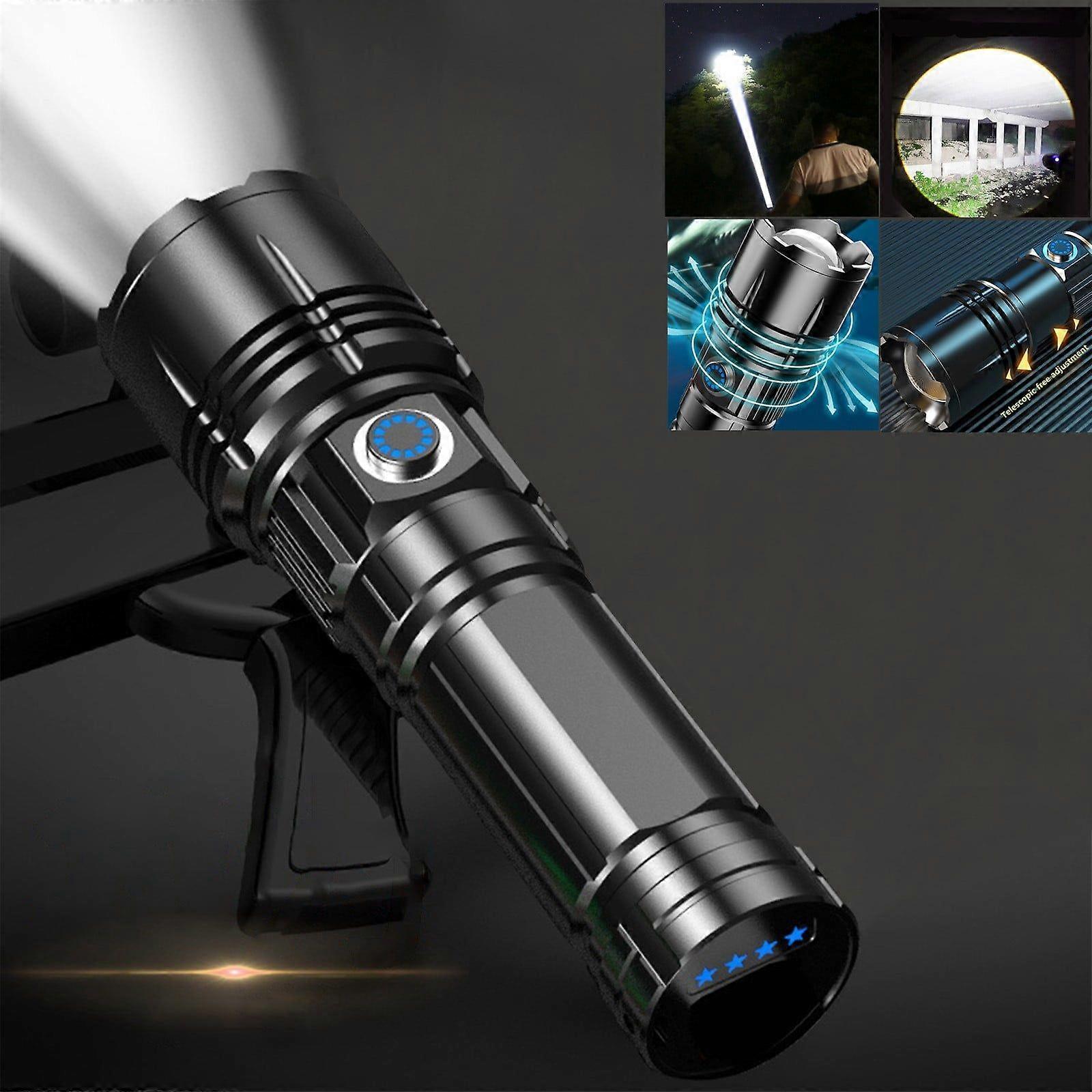 LED Flashlight,1000 Lumens Super Bright Flashlight, Zoomable, Rechargeable