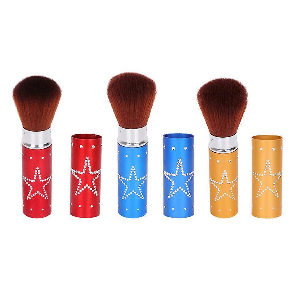 Makeup Brush for Blush and Powder 9Pcs Portable Retractable Design