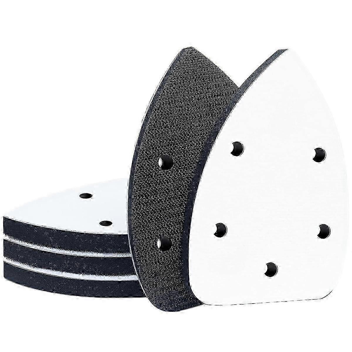 5 Pack Triangle Sanding Pads with Hook and Loop for Detail Sanding 5 Holes Foam Interface