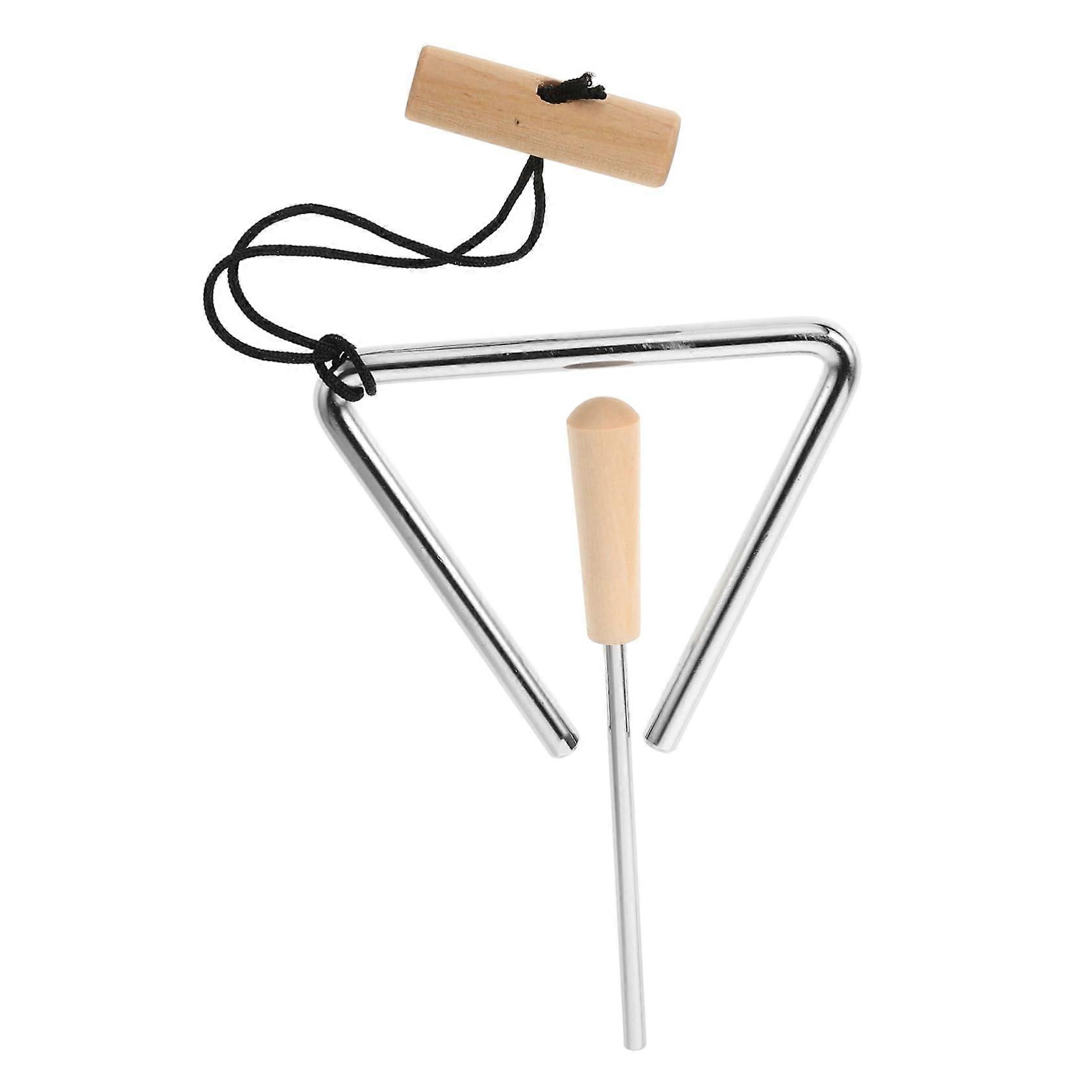 Triangle Percussion Instrument with Striker, Durable Iron Bell for Classroom, Bands and Orchestra