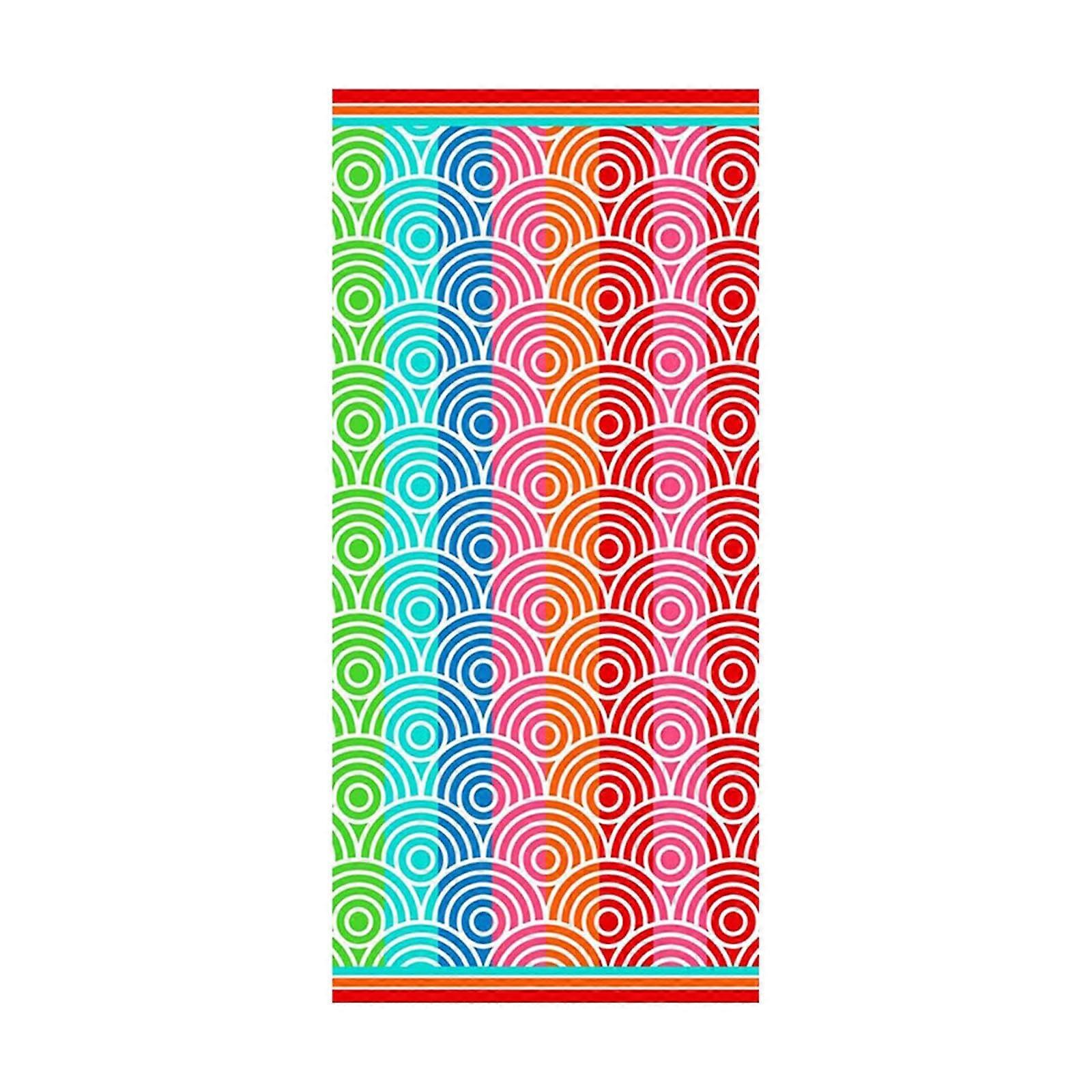 Microfiber Beach Towel 30x60 Extra Large Quick Dry Sand  Bright Wave Pattern for Beach and Pool