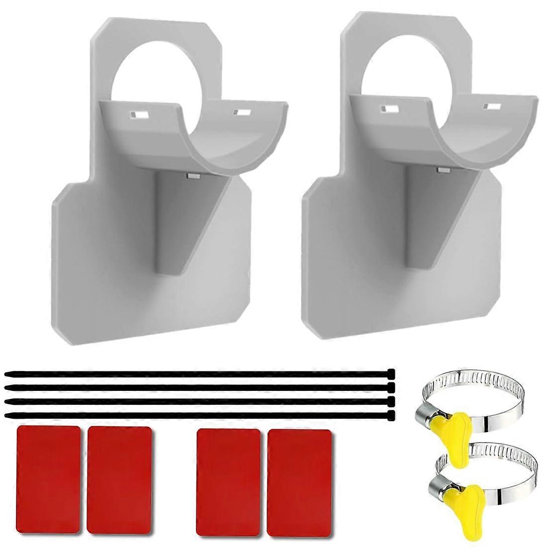 Pool Hose Holder for 38mm Hoses, NoDrill SlipResistant Brackets, 2Pack Grey