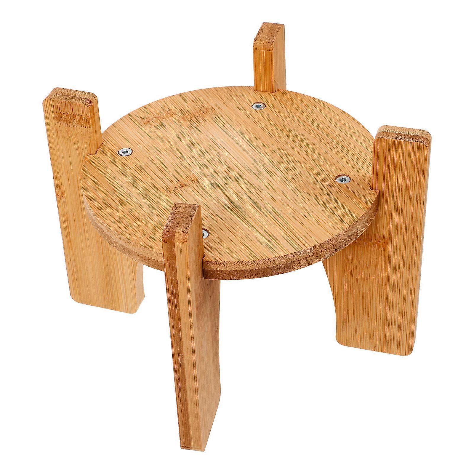 Bamboo Beverage Dispenser Stand for Home Use with Round Design