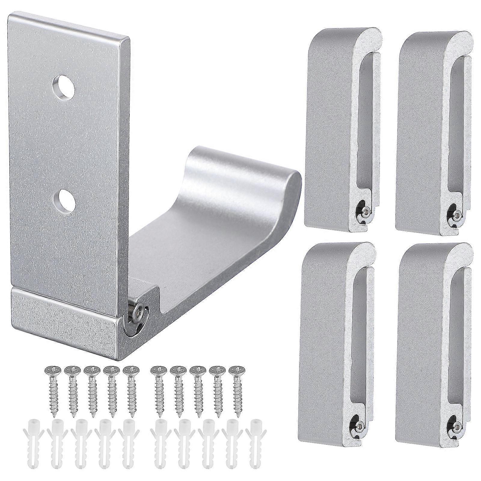 Silver Wall Hooks Foldable Hanger Hooks for Hanging 5Pcs Set