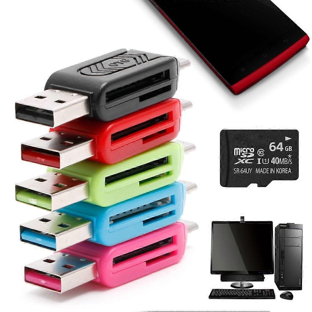 Multi Micro USB SDXC SD TF Memory Card Reader USB 2.0 OTG Function Adapter for PC Laptop Computer Smartphones
