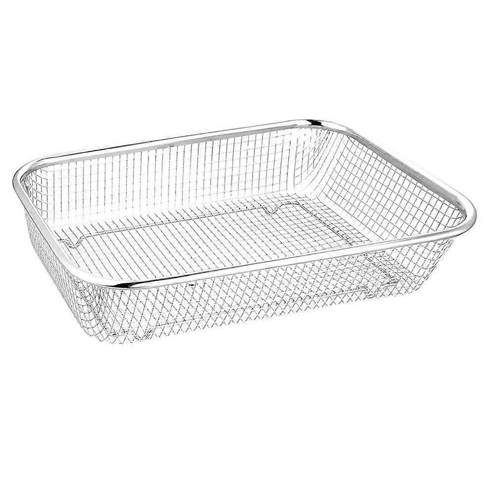 Multi-function Mesh Strainer Household Vegetable Strainer Fruits Container (Silver)