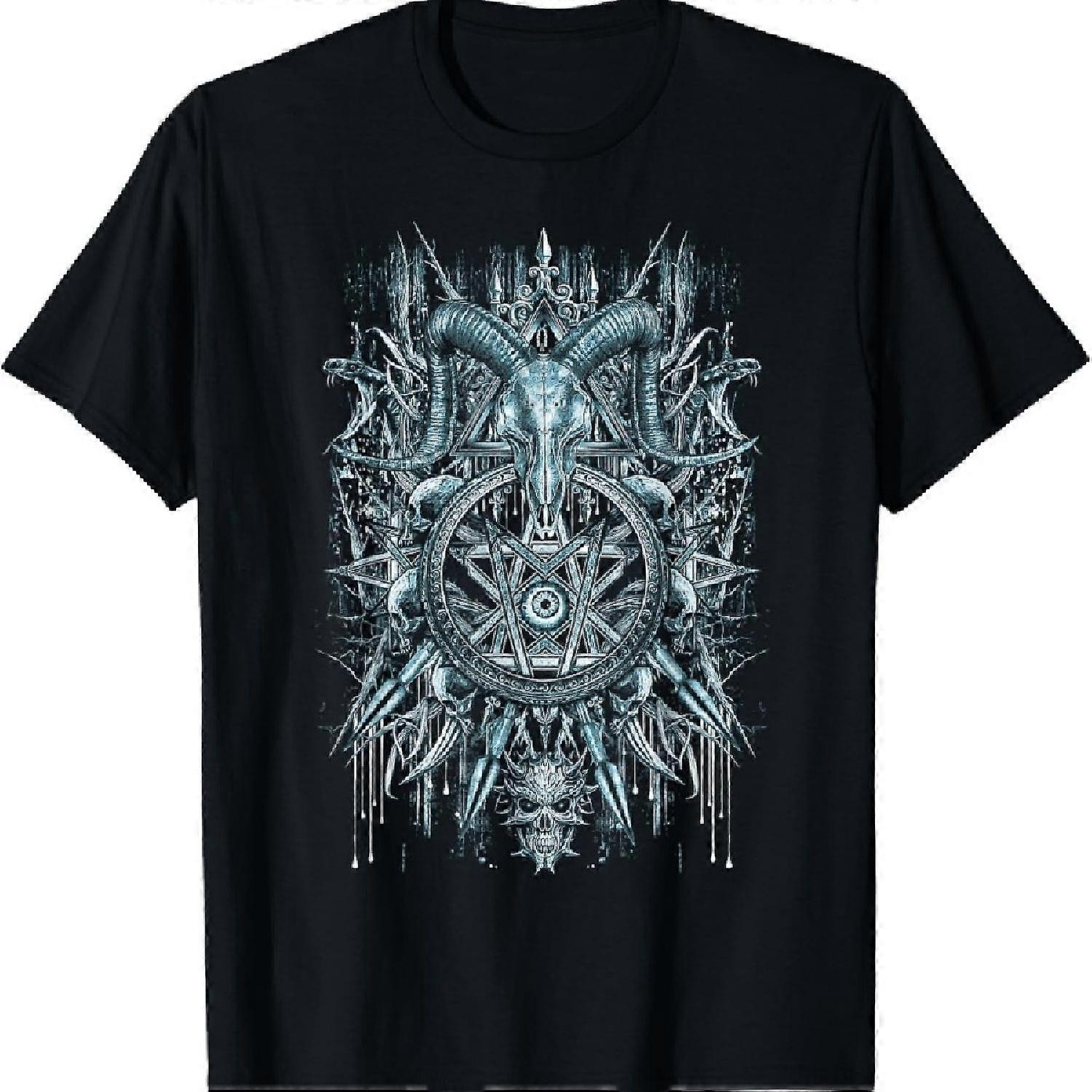 Devil Goat Skull SnakeThorns T-Shirt