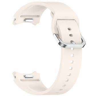 Horlogebandje voor Samsung Galaxy Watch 7 40mm/Watch 7 44mm, effen siliconen bandje (Starlight)