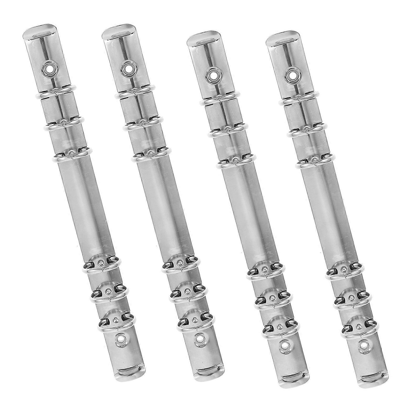 4pcs Segmented Binders Loose Leaf Binders Creative Scrapbook Clips for Office