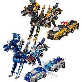 Conjunto com 2 Carrinhos de Brinquedo Transformadores em Dinossauros, Carrinhos Magnéticos que se Transformam em Dinossauros, Diversão Garantida - Brinquedos de Transformação por Colisão para Meninos e Meninas, Lembrancinhas de Festa