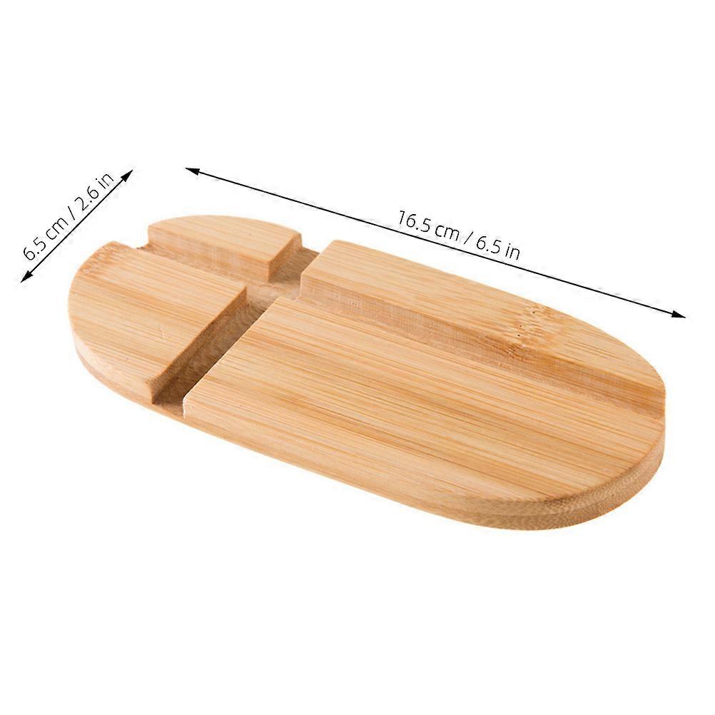 Universal Bamboo Cellphone Stand for Desktop Multifunction Phone Holder