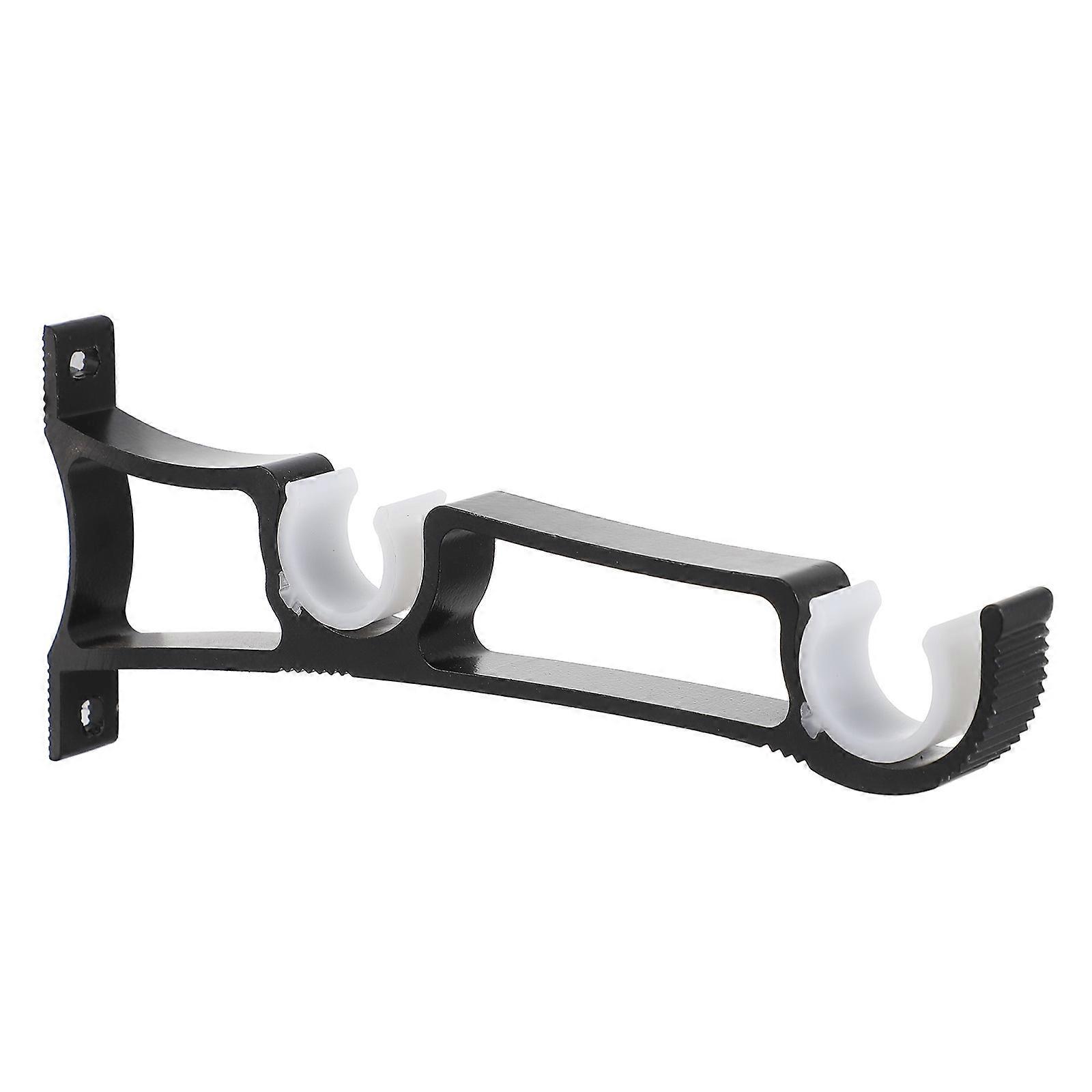 Support double pour tringle à rideaux robuste