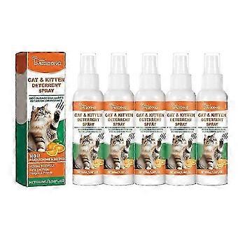 1-5x 100ml Cat Deterrent Spray Natural Scratching Cats Anti Scratch Spray No Stimulation Orange Fragrance Sofa Furniture Protectors_voke