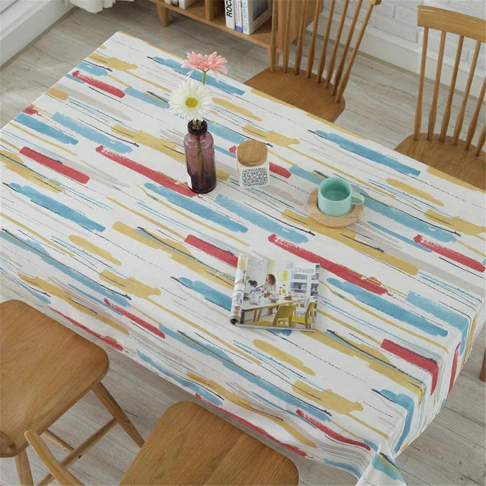 Home Decor Rectangular Tablecloth, Square / Rectangular Graffiti Tablecloth Washable and C
