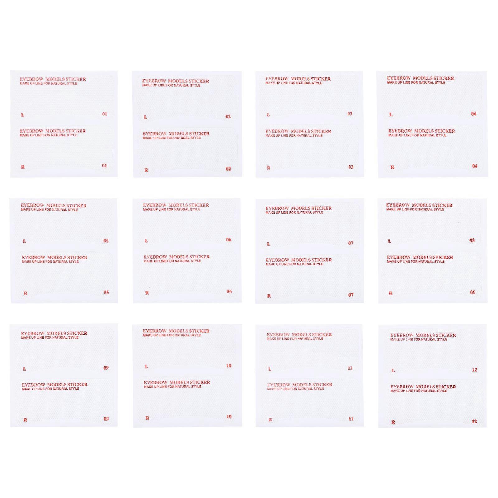 Disposable Eyebrow Template Stencils for Makeup Featuring 72Pcs Pack