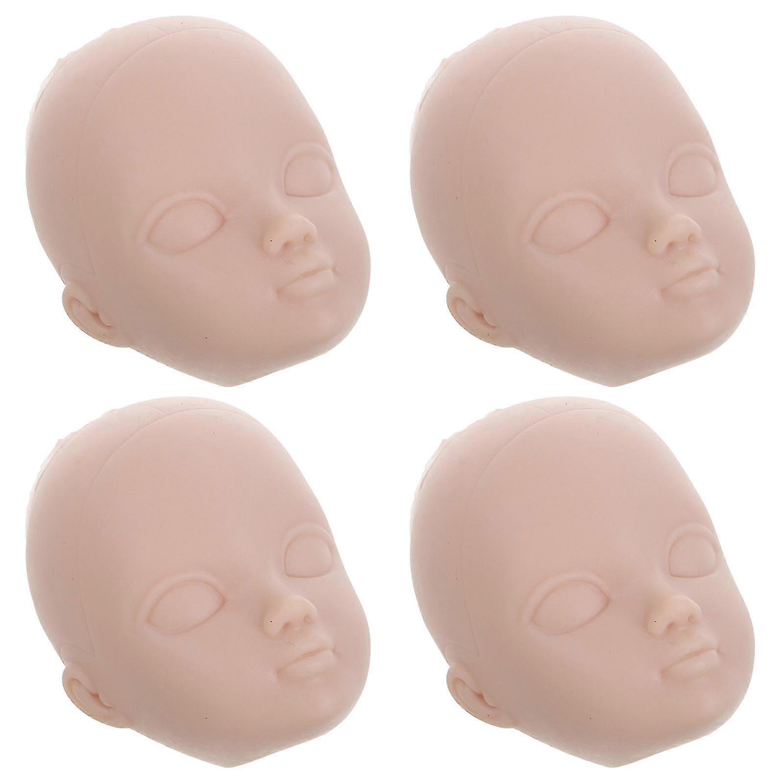Makeup Practice Doll Head 4Pcs for DIY Craft Mannequin Head Accessories