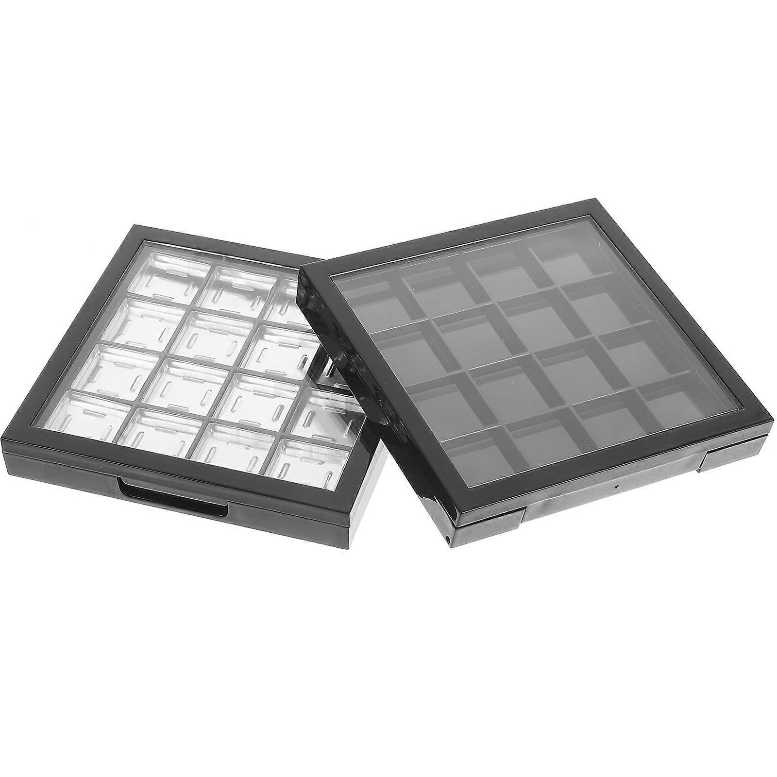 Eyeshadow Storage Case Multi-Grid Empty Lipstick Case for Storage 2Pcs Set
