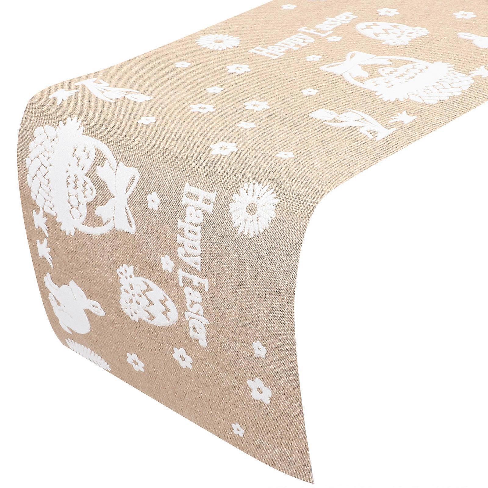 Easter Tablecloth Khaki Easter Table Runner for 1 Table Runner