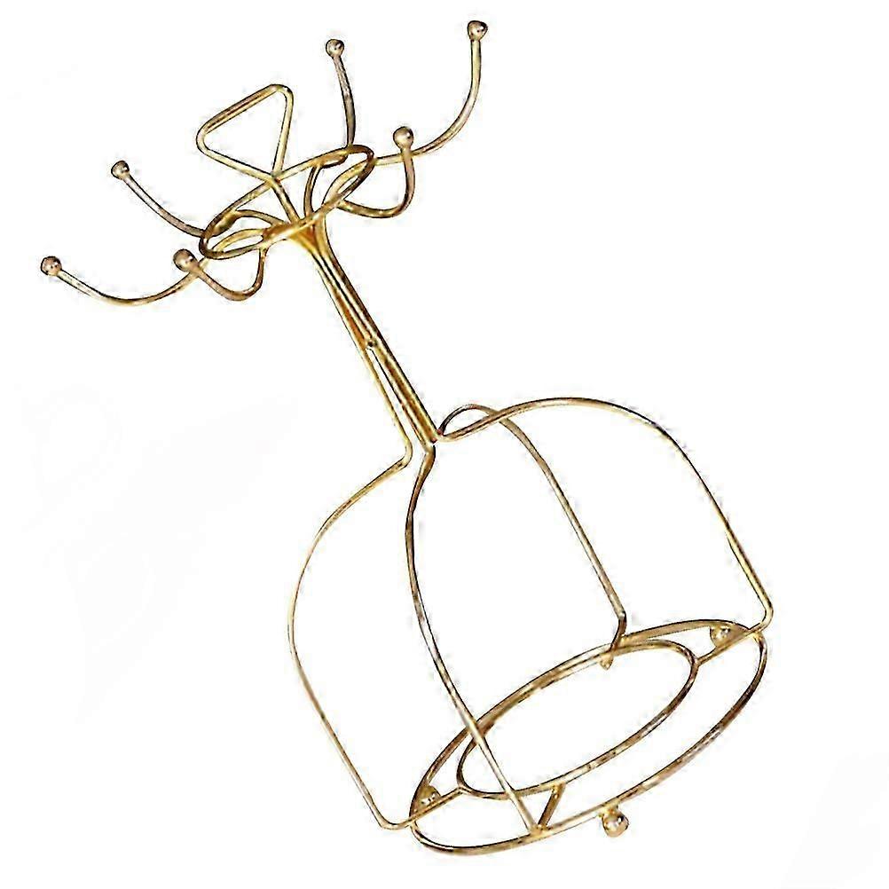 1Pcs Solid Iron Cup Holder | Golden Vertical Mug Rack for Kitchen Table Storage